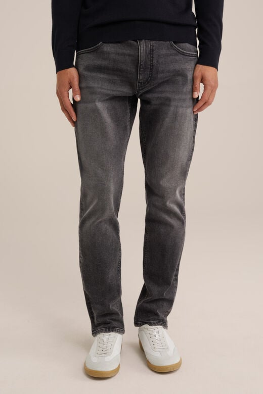 We Fashion Regular Fit Jeans Met Medium Stretch Grijs
