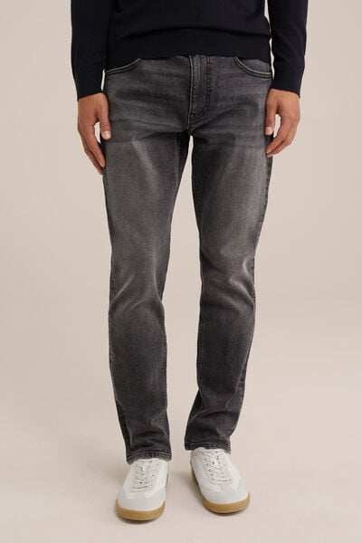 We Fashion Regular Fit Jeans Met Medium Stretch Grijs