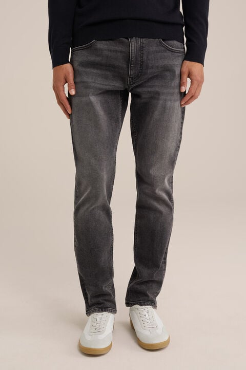 we fashion regular fit jeans met medium stretch Grijs