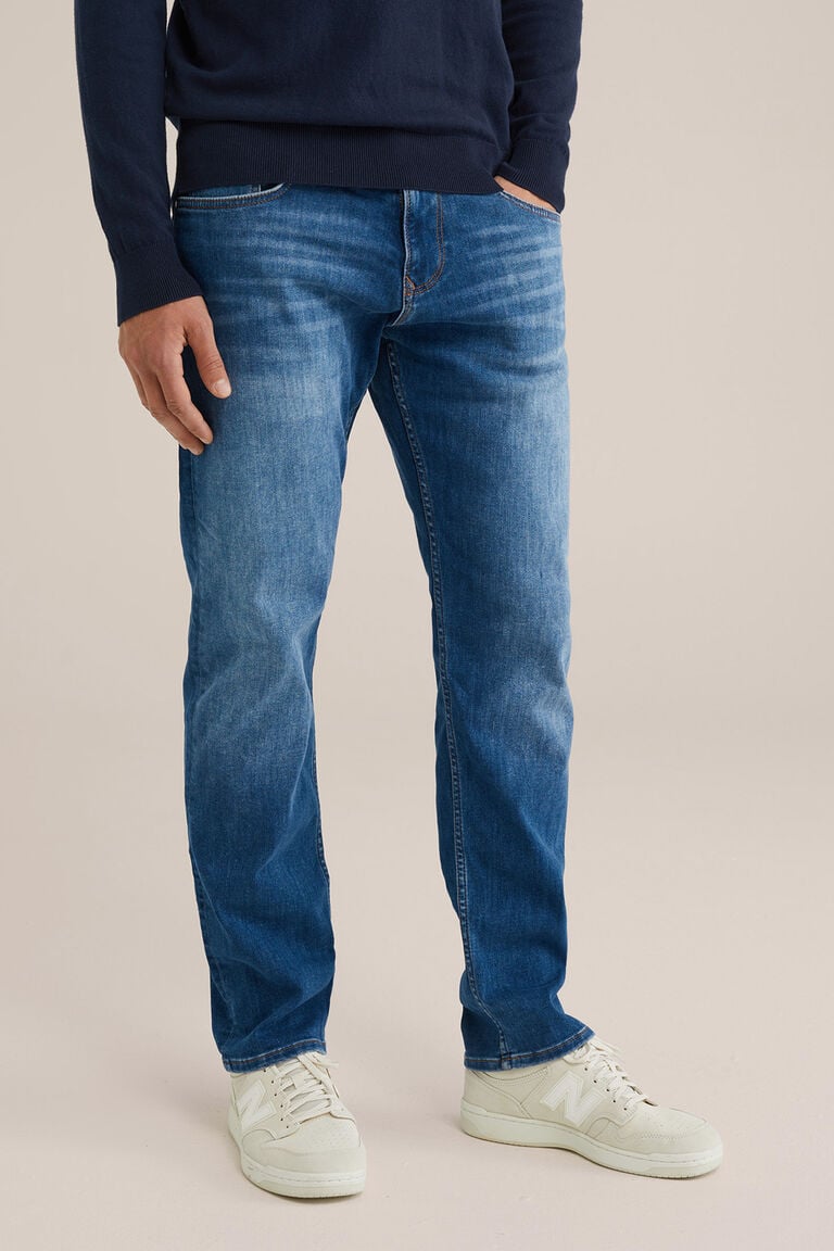 We Fashion Regular Fit Jeans Van Jog Denim Donkerblauw
