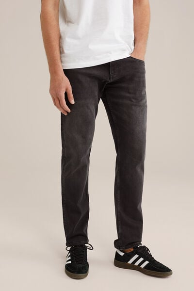 We Fashion Regular Fit Jeans Van Jog Denim Donkergrijs