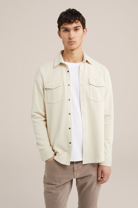 we fashion Regular fit overshirt van katoenmix Beige