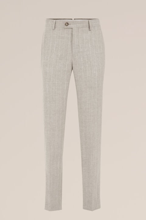 we fashion Regular fit pantalon van linnenmix Beige