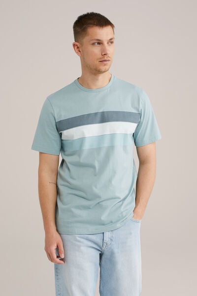 We Fashion Regular Fit T-shirt Met Opdruk Mintgroen