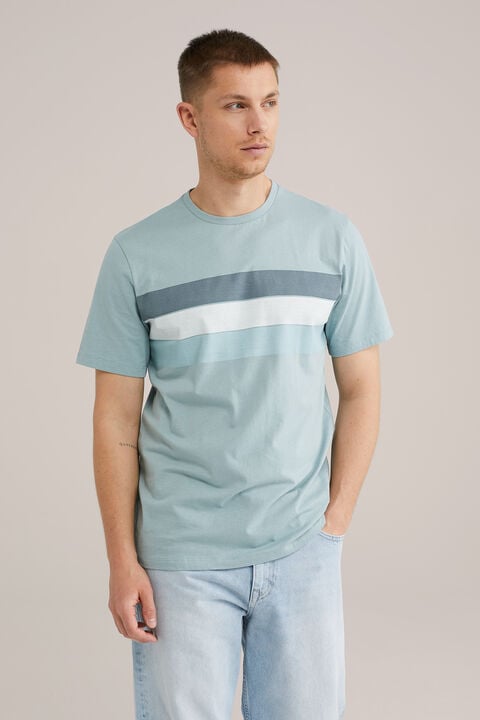 we fashion Regular fit T-shirt met opdruk Mintgroen
