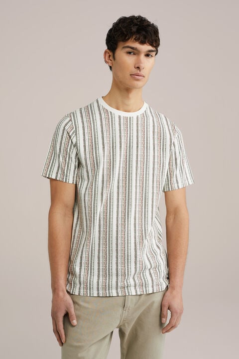 we fashion Regular fit T-shirt met print Gebroken wit