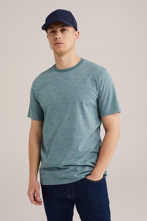 we fashion Regular fit T-shirt met print Groenblauw