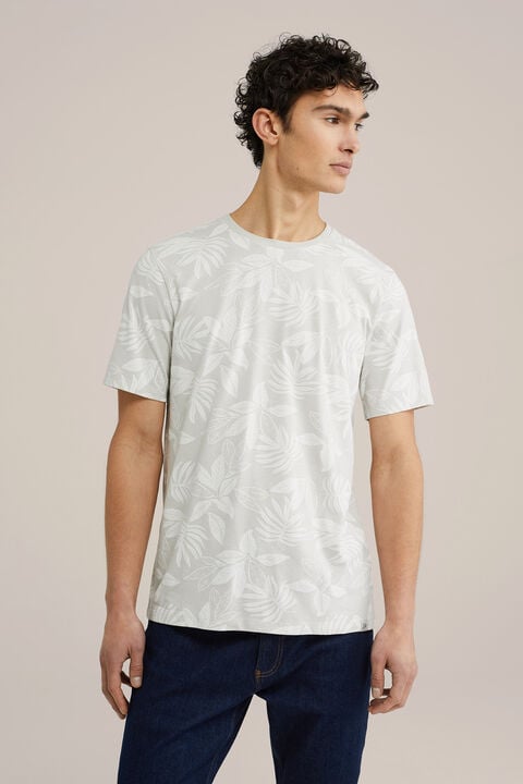 we fashion Regular fit T-shirt met print Lichtgrijs