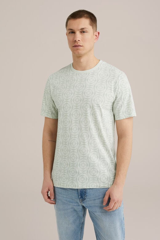 We Fashion Regular Fit T-shirt Met Print Lichtgroen
