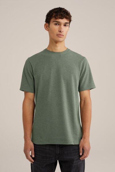 We Fashion Regular Fit T-shirt Met Structuur Mosgroen