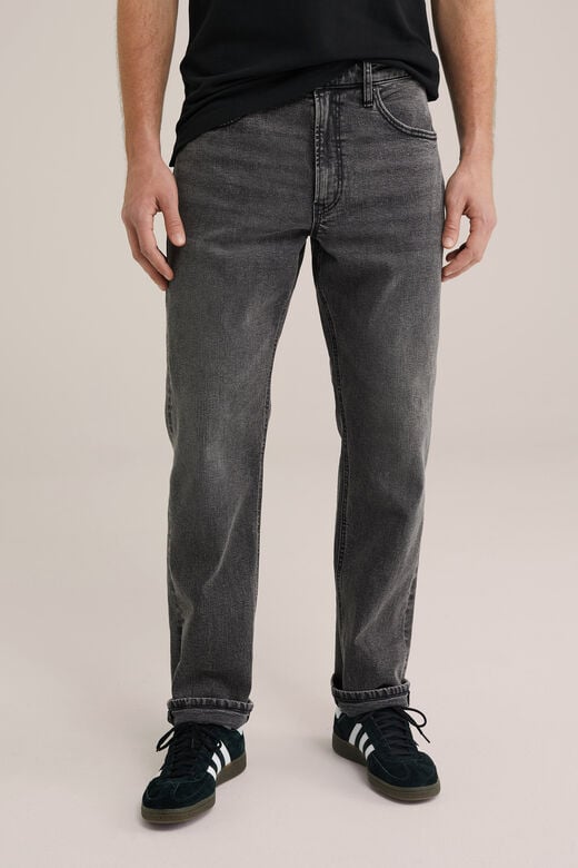 We Fashion Relaxed Fit Jeans Met Comfort Stretch Zwart