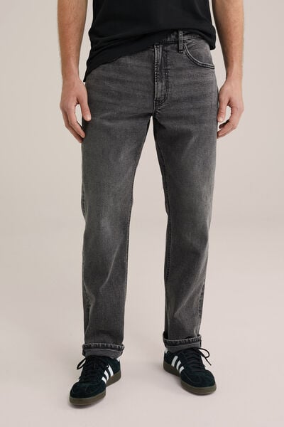 We Fashion Relaxed Fit Jeans Met Comfort Stretch Zwart