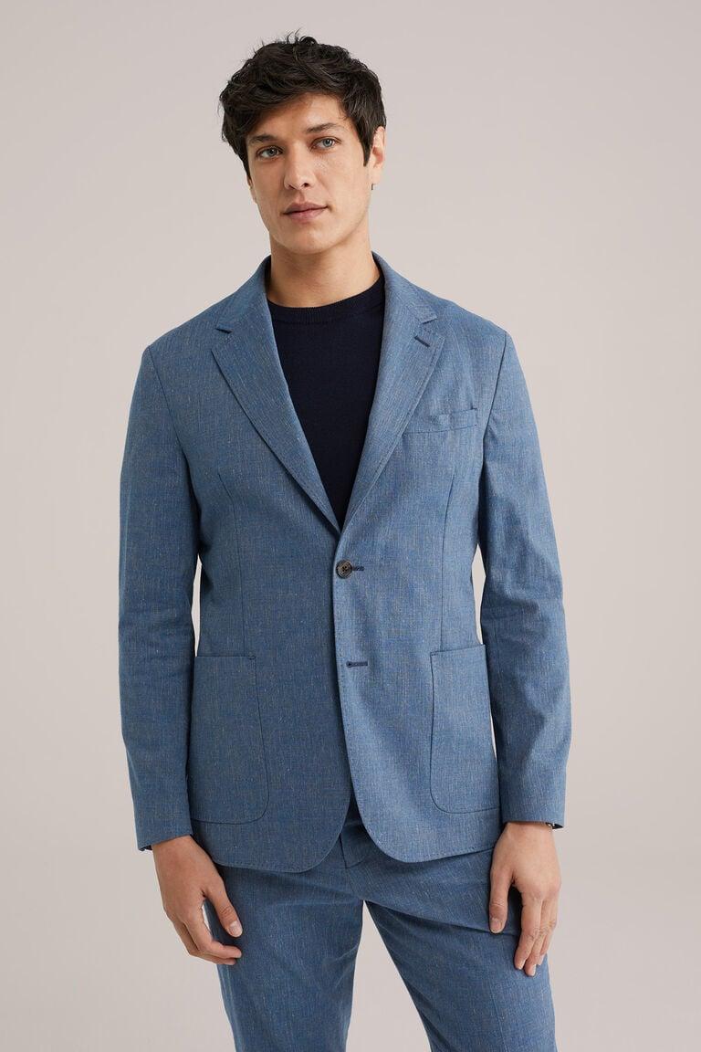 We Fashion Slim Fit Blazer Van Italiaanse Kwaliteit Donkerblauw