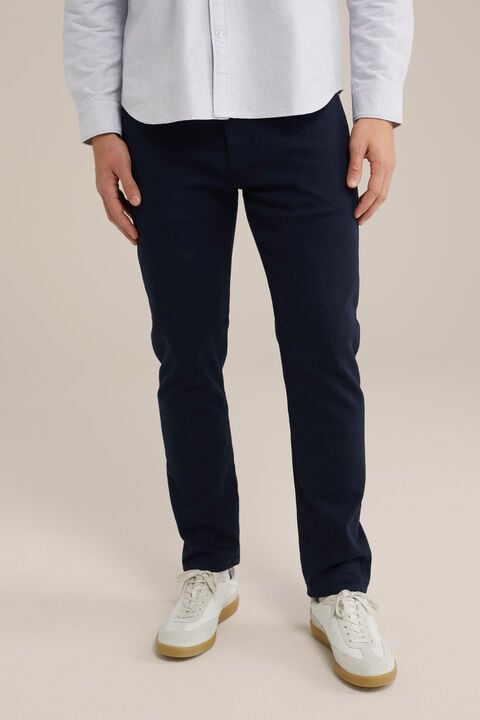 we fashion Slim fit broek van jog kwaliteit Donkerblauw