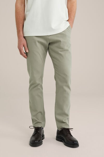 We Fashion Slim Fit Chino Met Structuur Pastelgroen