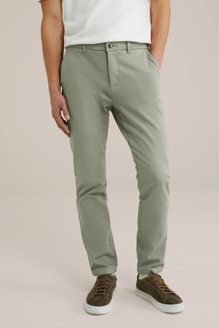 We Fashion Slim Fit Chino Van Jog Kwaliteit Grijsgroen