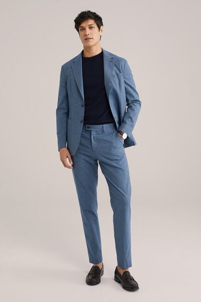 We Fashion Slim Fit Gemêleerd Pak Van Italiaanse Kwaliteit