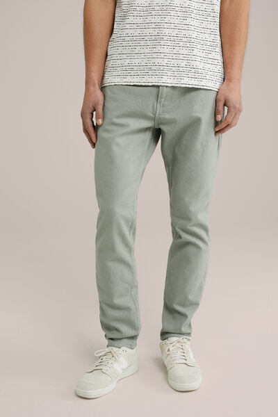 We Fashion Slim Fit Jeans Met Medium Stretch Pastelgroen