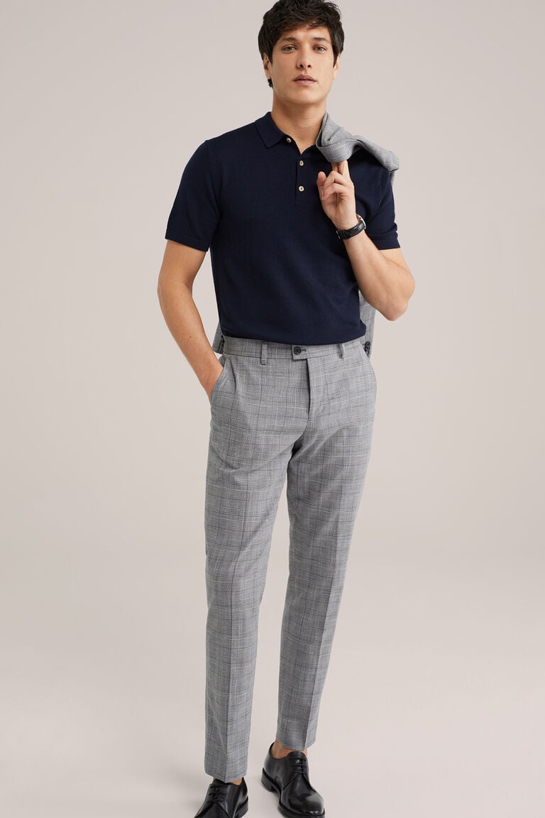 We Fashion Slim Fit Pantalon Van Italiaanse Kwaliteit Grijs