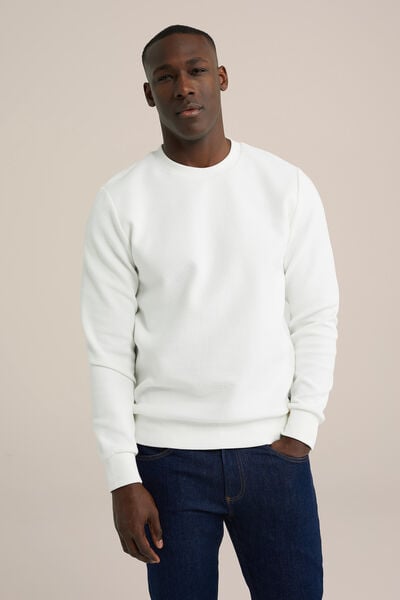 We Fashion Sweater Met Antibacteriële Finish Gebroken Wit