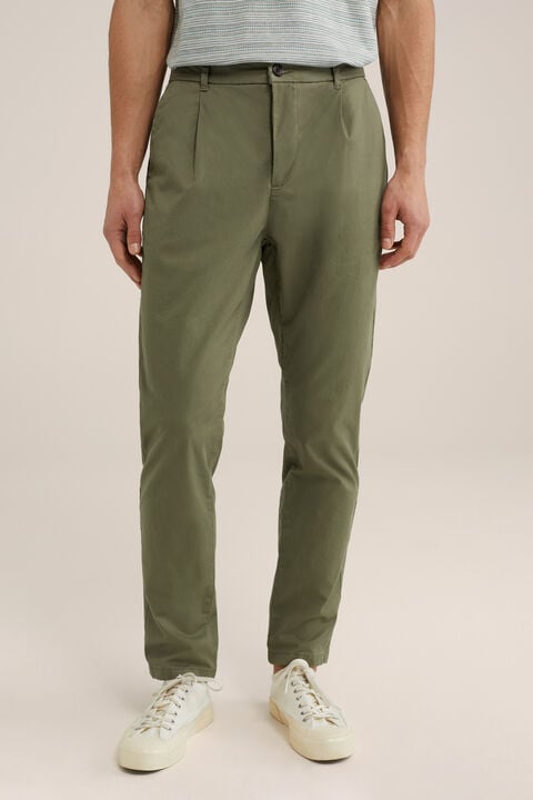 we fashion tapered fit chino met stretch Olijfgroen