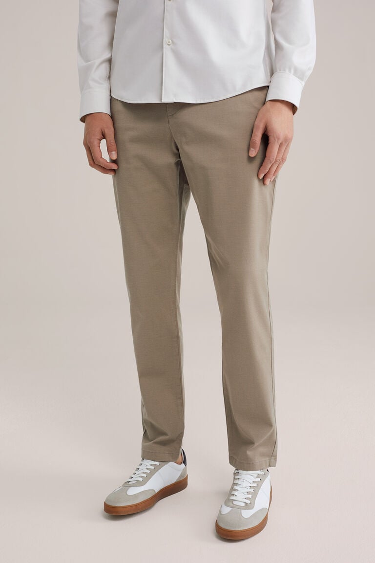 We Fashion Tapered Soft Touch Chino Van Katoen Modalmix Beige