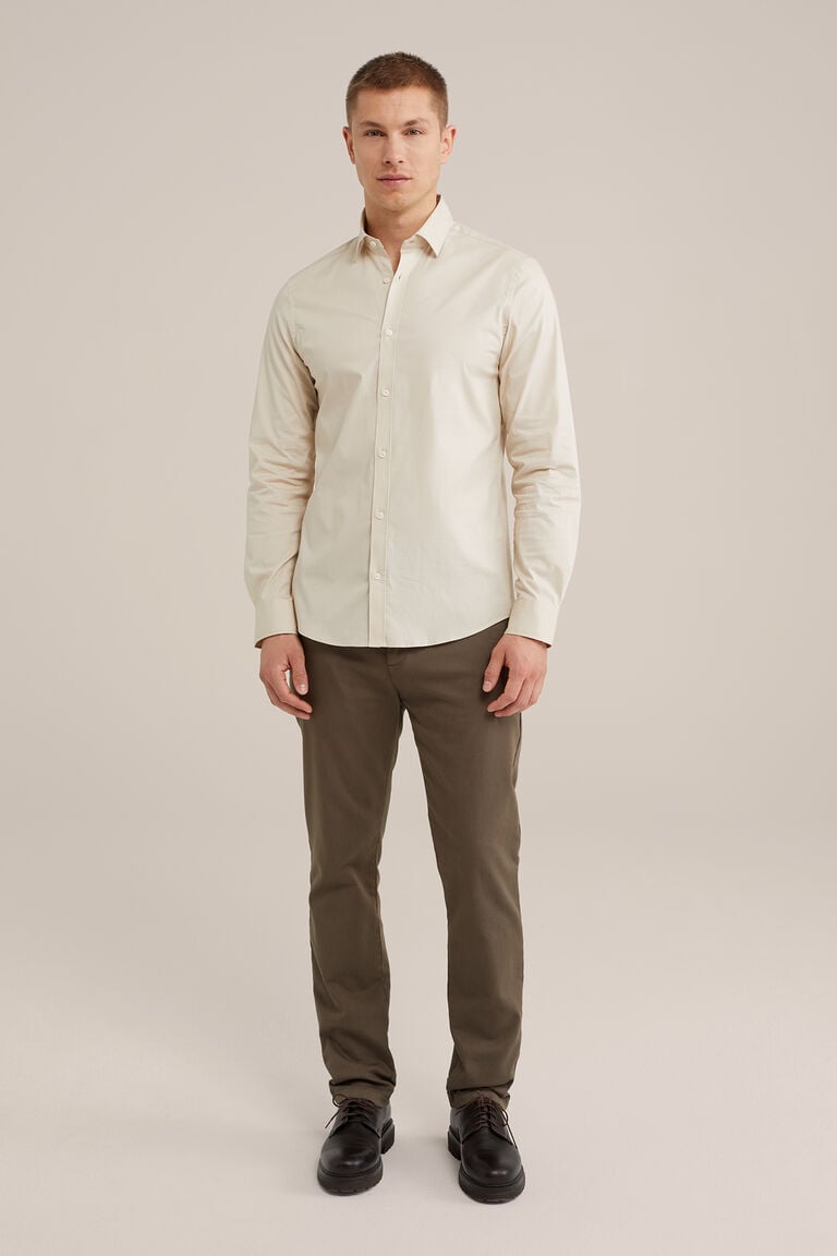 We Fashion Anti-odour Overhemd Met Stretch Beige