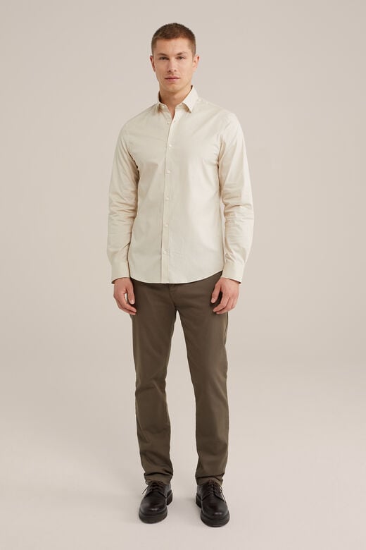 We Fashion Anti-odour Overhemd Met Stretch Beige