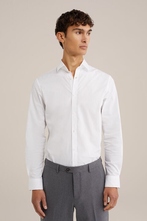 we fashion anti-odour overhemd met stretch Wit