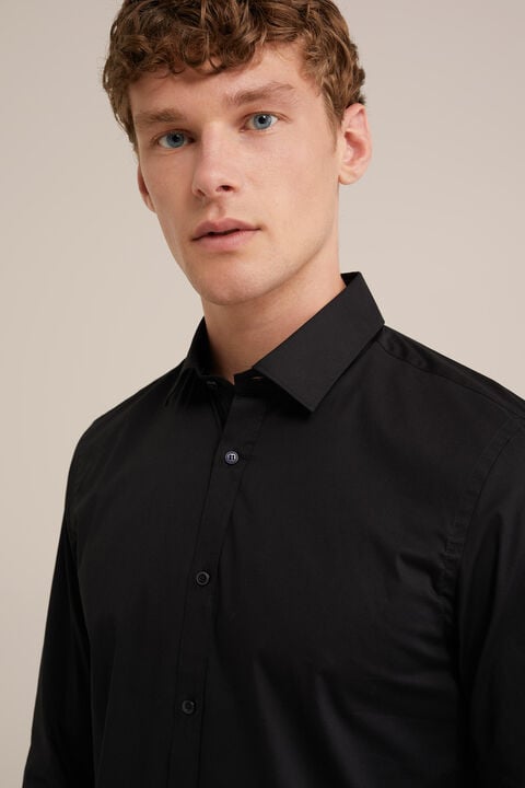 we fashion anti-odour overhemd met stretch Zwart