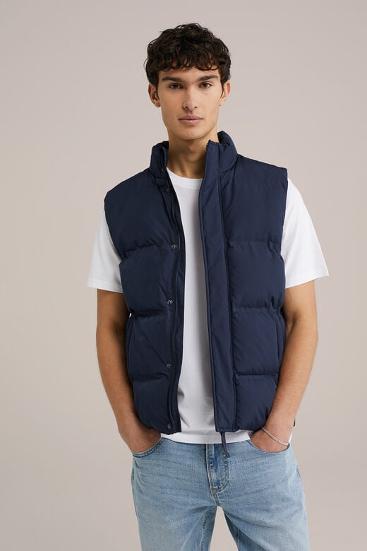 We Fashion Bodywarmer Met Ritssluiting Donkerblauw
