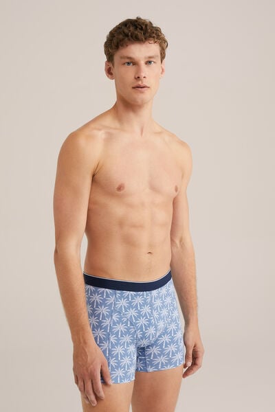 We Fashion Boxer Met Dessin Blauw
