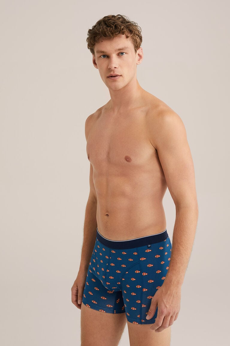 We Fashion Boxer Met Dessin Donkerblauw