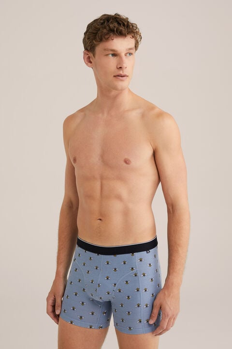 we fashion boxer met dessin IJsblauw