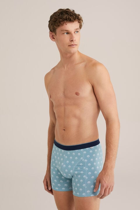 we fashion boxer met dessin Lichtblauw