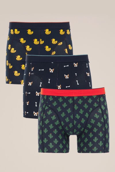 We Fashion Boxershort Met Dessin 3-pack Multikleur