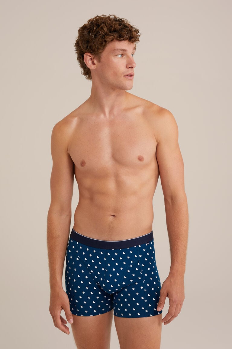 We Fashion Boxershort Met Dessin Donkerblauw