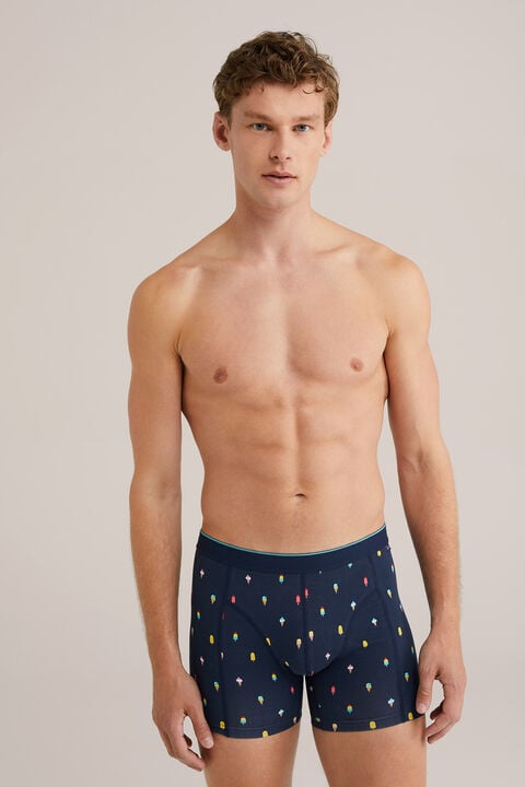 we fashion boxershort met dessin Donkerblauw
