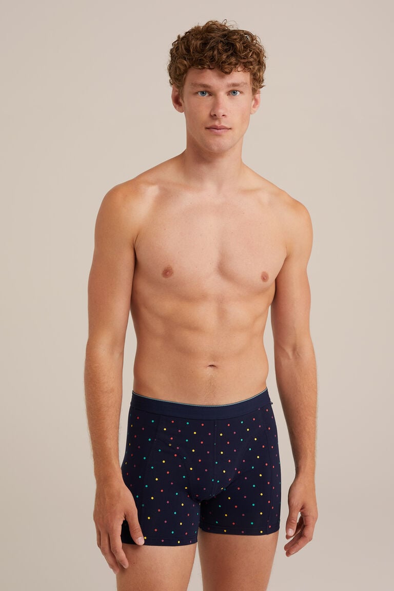 We Fashion Boxershort Met Dessin Donkerblauw