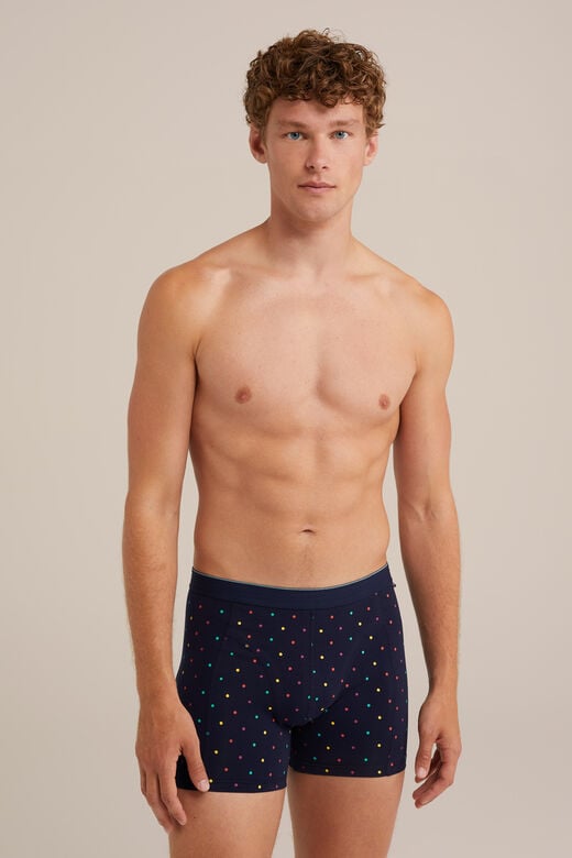 We Fashion Boxershort Met Dessin Donkerblauw