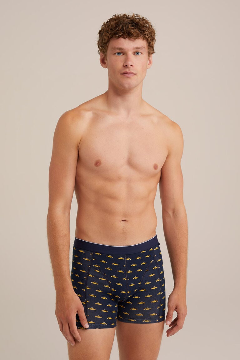 We Fashion Boxershort Met Dessin Donkerblauw