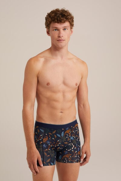 We Fashion Boxershort Met Dessin Donkerblauw