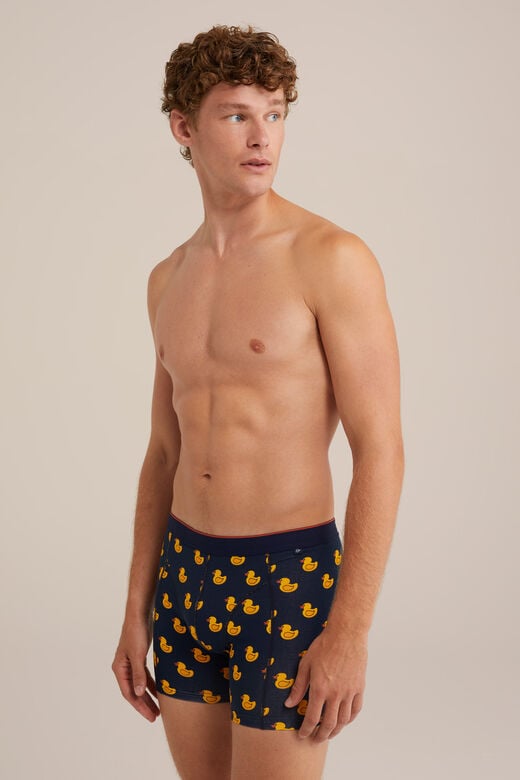 We Fashion Boxershort Met Dessin Donkerblauw