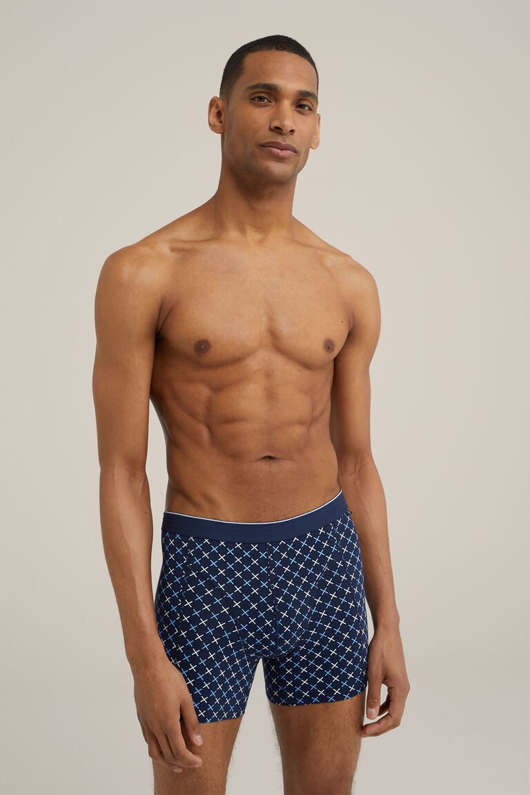 We Fashion Boxershort Met Dessin Donkerblauw