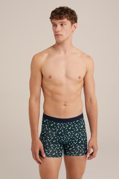 We Fashion Boxershort Met Dessin Donkergroen
