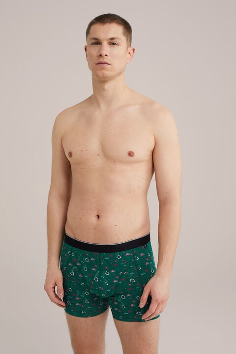 we fashion boxershort met dessin Donkergroen