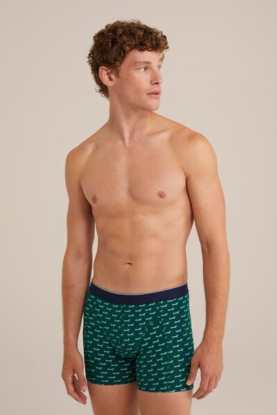 We Fashion Boxershort Met Dessin Donkergroen