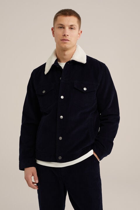 we fashion corduroy jack Donkerblauw