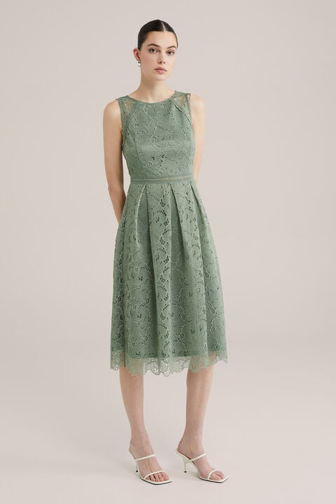 we fashion Damenkleid aus Spitze Mintgrün