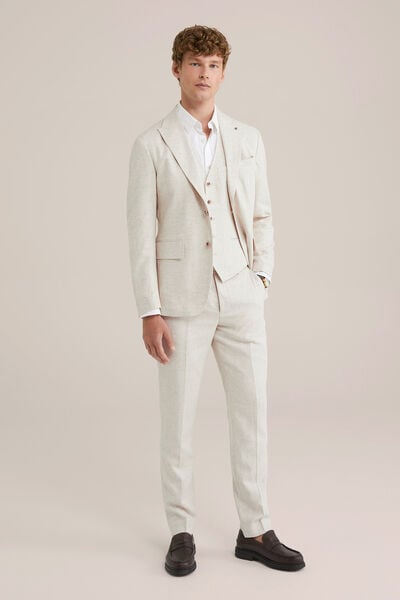 We Fashion Driedelig Linnen Slim Fit Pak